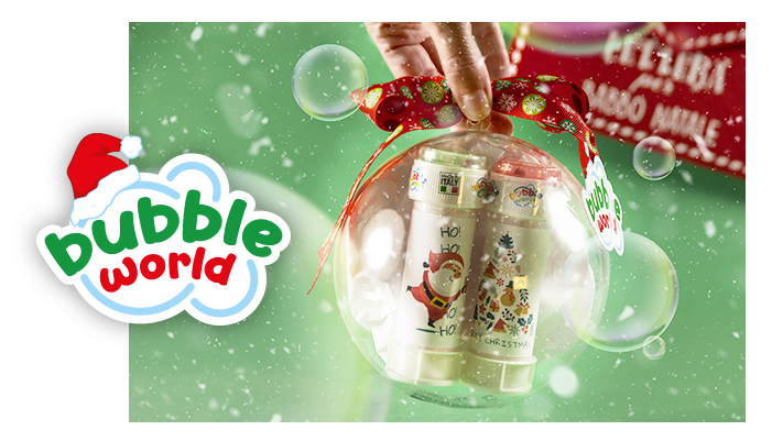 Scopri la palla di Natale Bubble World