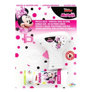 Minnie Mouse - Pistola bolle piccola Bubble World in blister