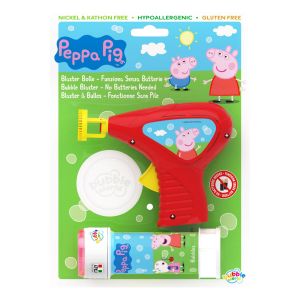 Peppa Pig - Pistola bolle piccola Bubble World in blister