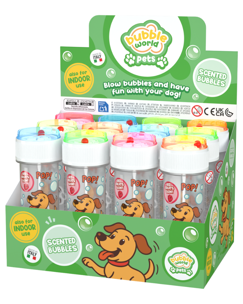 Confezione 12pz bolle Bubble World Pets (Cane - Frutti rossi)