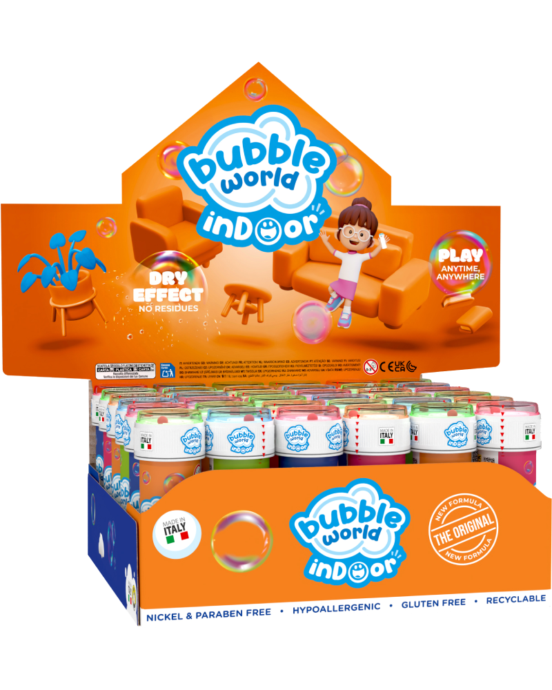 Indoor - Bolle di sapone Bubble World Indoor - Confezione da 36 pz